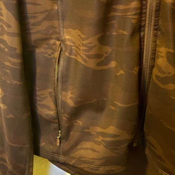 GapFit Recycled Brushed Power Jacket NWT - XL TALL Camo Brown #706805 - Picture 4 of 6